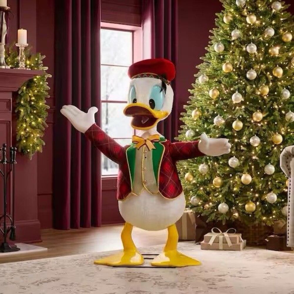 4 FT ANIMATED DISNEY'S DONALD DUCK INTERACTIVE CHRISTMAS ANIMATRONIC PROP